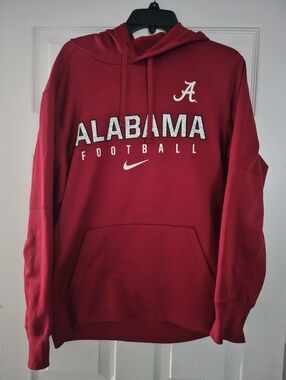 Alabama Crimson Tide Football Nike Hoodie Mens Med Red Pullover Sweatshirt NCAA